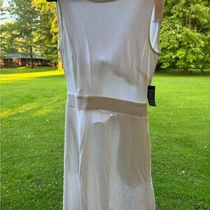 New York & Company White Sleeveless romper